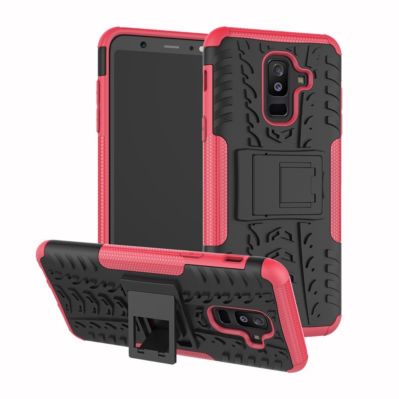 Vỏ điện thoại cho  hybrid 2in 1 armor cao su kickstand vỏ cứng