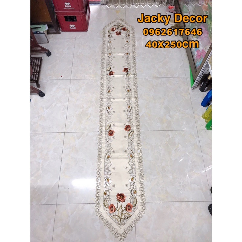 [CAO CẤP] Khăn trải bàn RUNNER VINTAGE 40x250cm nhà hàng, đám cưới, quán cafe, trải đàn piano- HÀNG ĐẸP