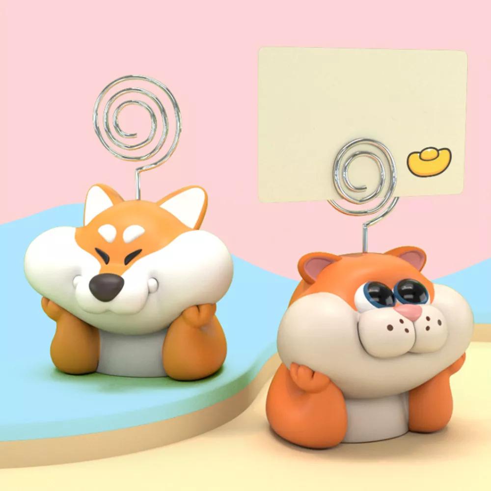 Giá Đỡ Thẻ Ghi Chú Để Bàn Bằng Vinyl Hình Hà Mã Hoạt Hình Dễ Thương Trang Trí Bàn Làm Việc