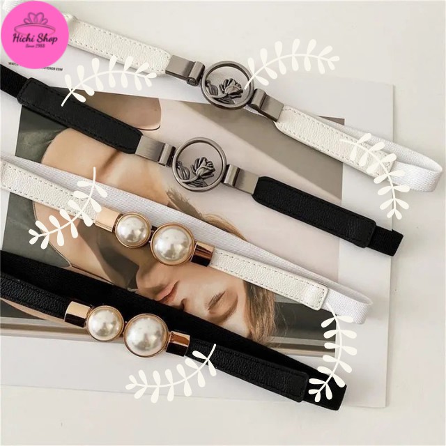 Đai váy bản nhỏ, dây belt cho nữ, thắt lưng nữ, belt nữ dùng để nịt đầm co dãn Hichi shop