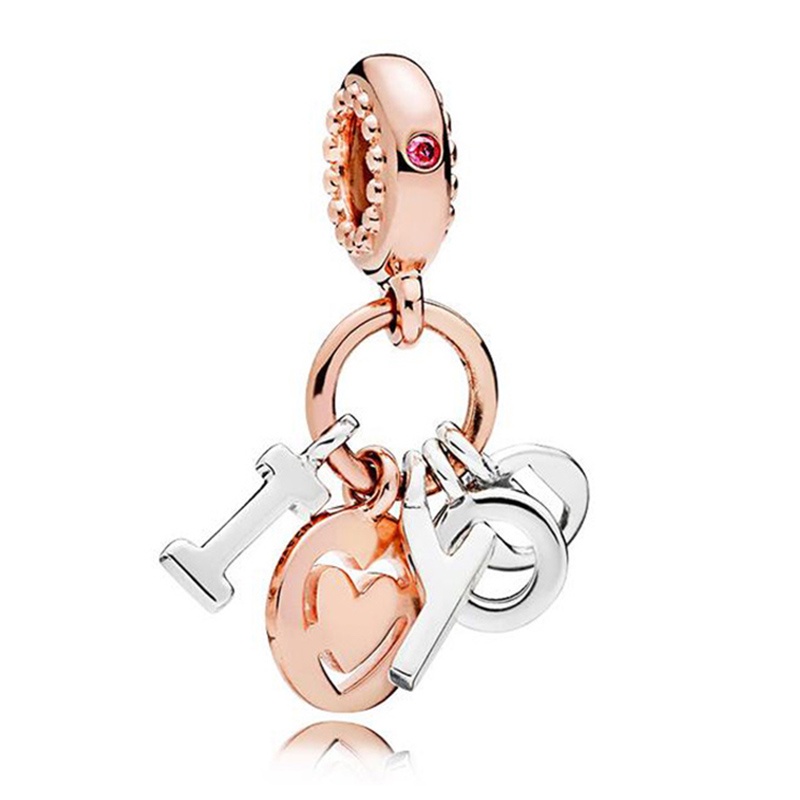 Hạt Charm 45 Phong Cách Hình Vương Miện I LOVE YOU Dùng Làm Trang Sức Vòng Tay / Dây Chuyền DIY Cho Nam Và Nữ