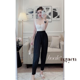 Quần bom chun xếp ly