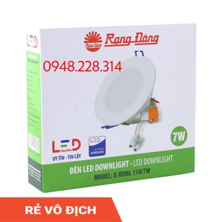Đèn âm trần rạng đông 7w lỗ khoét 90
