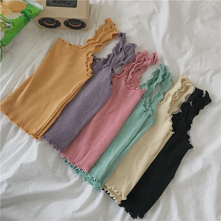 Áo Hai Dây Dệt Kim Ôm Dáng Hở Lưng Phong Cách Hàn Quốc Cho Nữ áo yếm JL-MX-08