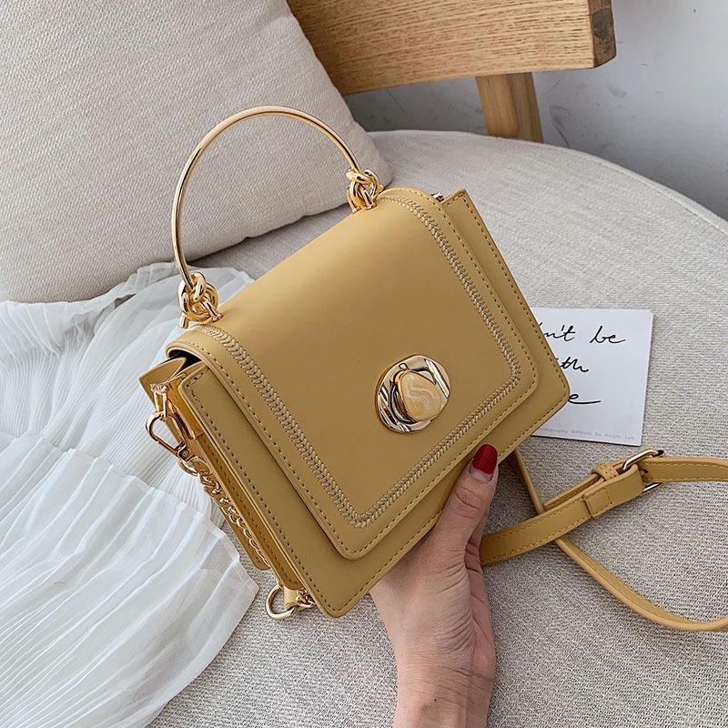 Túi đeo vai IELGY cỡ nhỏ phối dây xích thời trang cho nữ