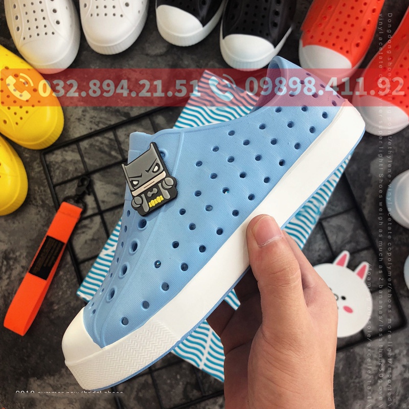 Giày native họa tiết xanh dương NESHINNATIVES01 tặng thêm 2 jibitz