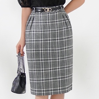 Chân váy nữ thiết kế Hong Vic kẻ ghi bút chì CV194