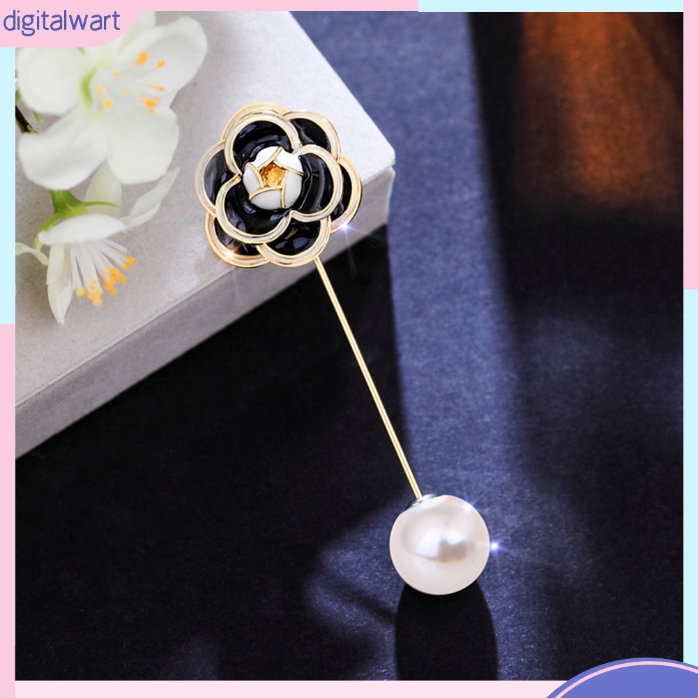 Trâm Cài Áo Hình Hoa Hồng Đính Ngọc Trai Sang Trọng