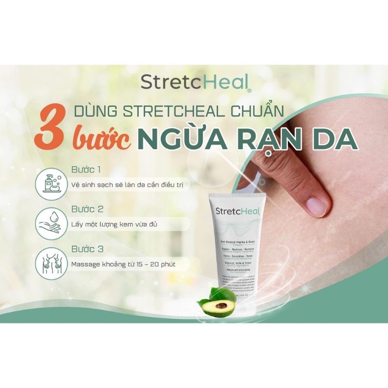 Kem bôi dạn da Stretc Heal 180ml (Chính Hãng)