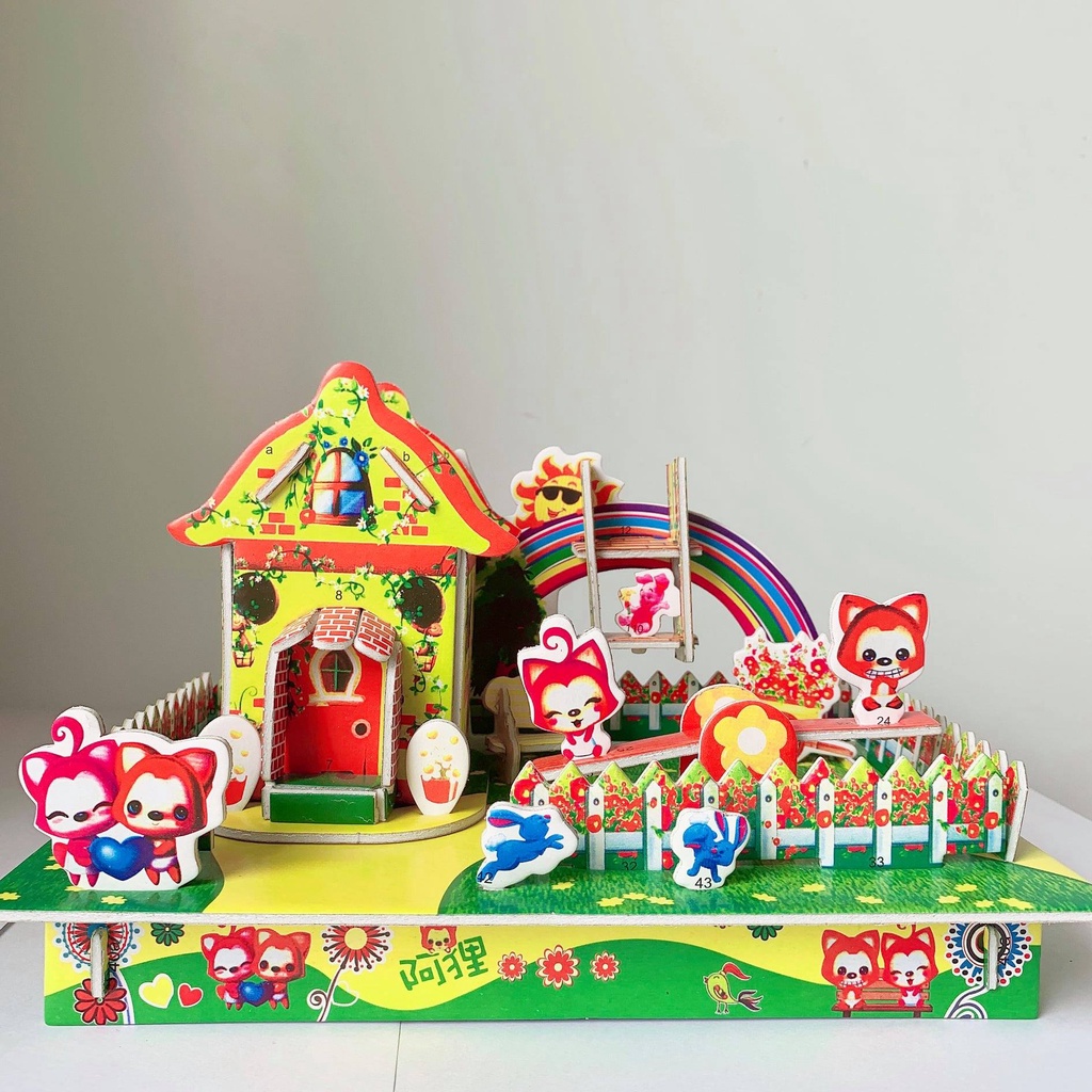 Tranh ghép mô hình 3d sáng tạo - Tranh lắp ghép mô hình cho bé loại to