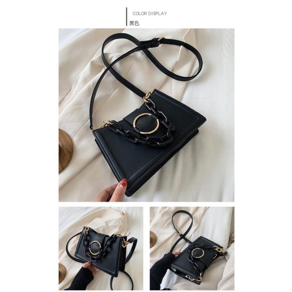 Túi Xách Nữ - Túi Đeo Chéo Phối Quai Xích To Phong Cách - LP SHOP