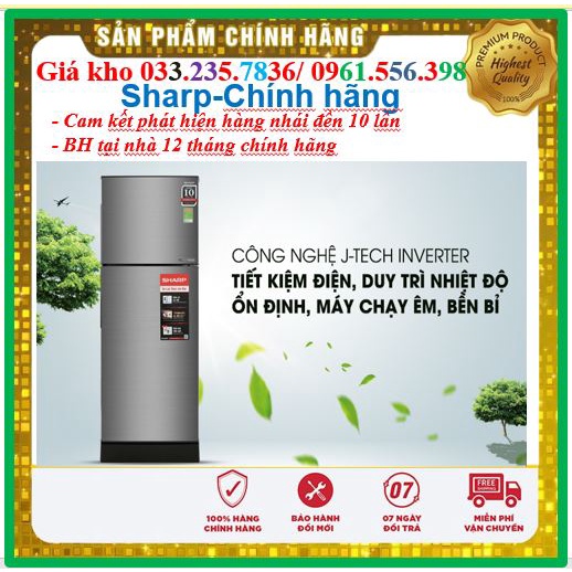 Tủ Lạnh Sharp Inverter SJ-X201E-DS 2 Cánh 196 Lít - Mới 100%