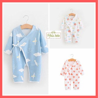 Bộ đồ ngủ pijama liền thân cho bé từ 0 - 6 tháng tuổi - HT17
