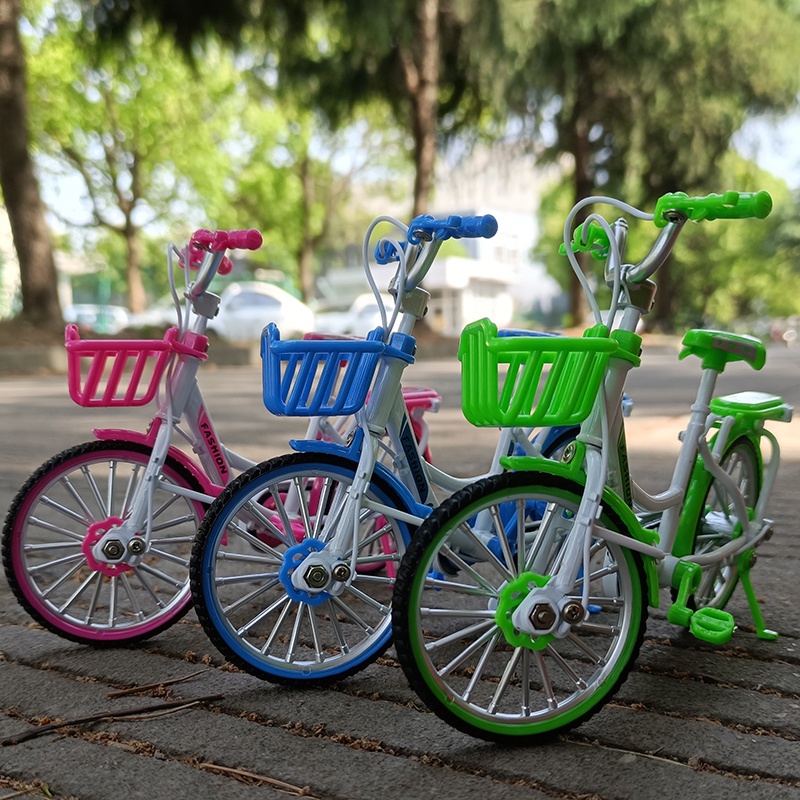 Mô Hình Xe Đạp Thành Phố Mini Bằng Kim Loại Với Tỷ Lệ 1/10 Dành Cho Trẻ Em