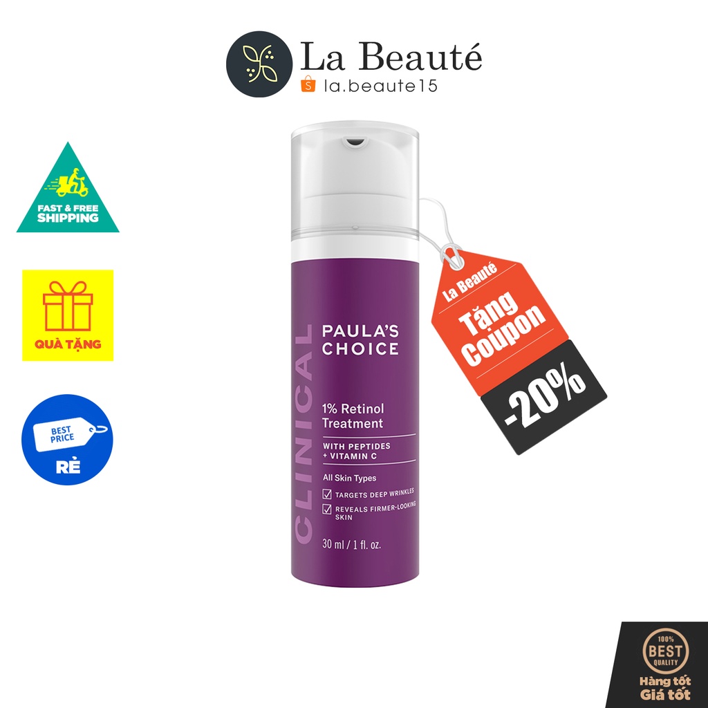Kem Tinh Chất Đặc Xóa Nhăn, Đốm Nâu, Chống Lão Hóa - Paula's Choice 1% Retinol Treatment 30ml
