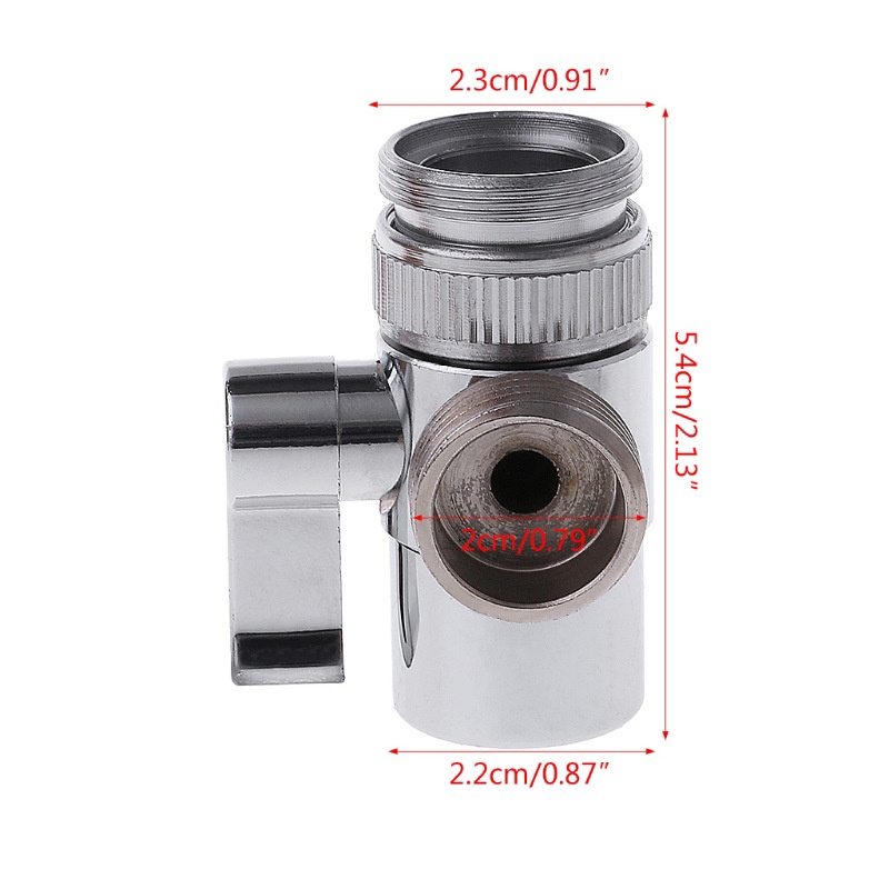 Đầu nối, Van chuyển đổi chia nước vòi Lavabo ra sen tắm, bộ xịt, 1 đầu vào 2 đầu ra chất liệu hợp kim chống gỉ -QM.PK102