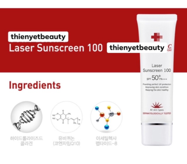 50ML - Kem chống nắng Laser Sunscreen 100 SPF 50+ PA+++