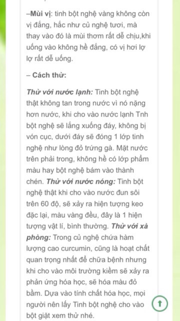 1kg tinh bột nghệ nguyên chất( Bao test - có giấy chứng nhận)