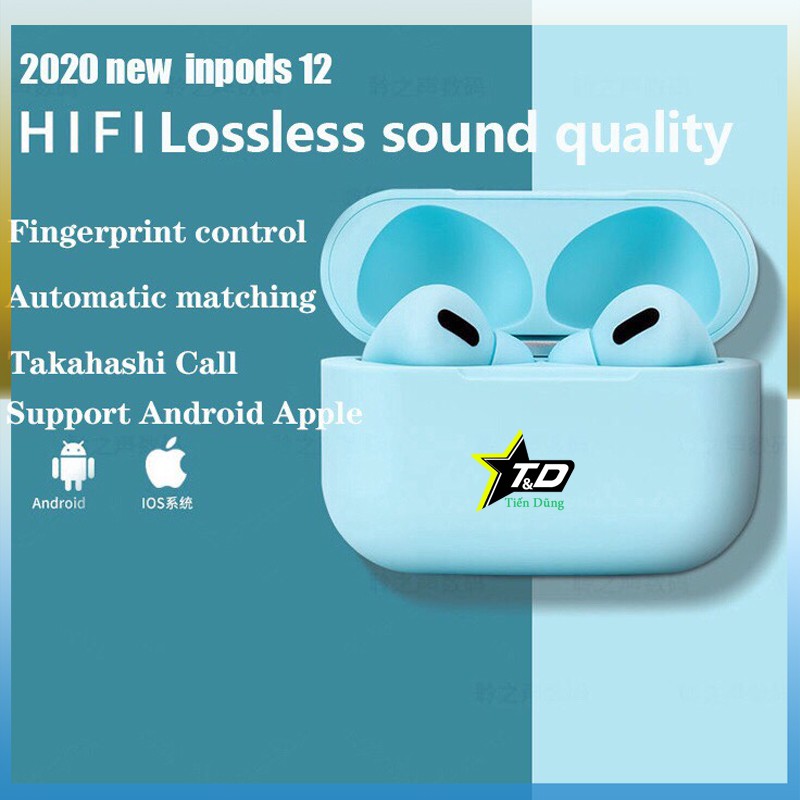 Tai nghe bluetooth inpods pro bản nâng cấp tai nghe inpods 12- Tai nghe inpods pro thiết kế trẻ trung có các màu