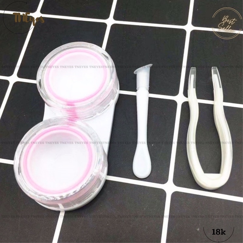 Khay Mini Đựng Lens Kính Áp Tròng Có Gương Full Dụng Cụ Đeo