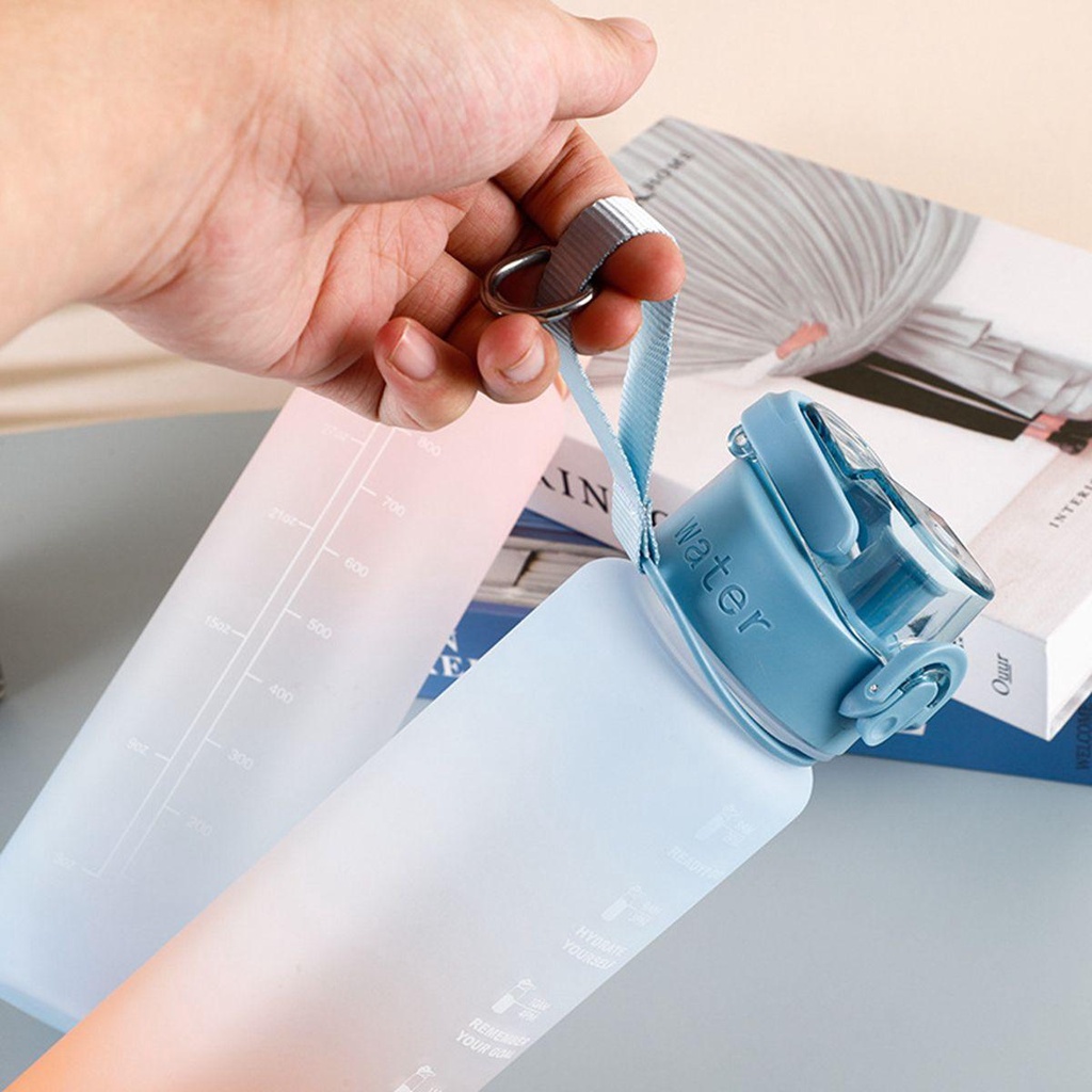 YIYU Bình Đựng Nước Bằng Nhựa Dung Tích Lớn Màu Sắc Gradient Tiện Dụng Mang Theo Du Lịch Cắm Trại