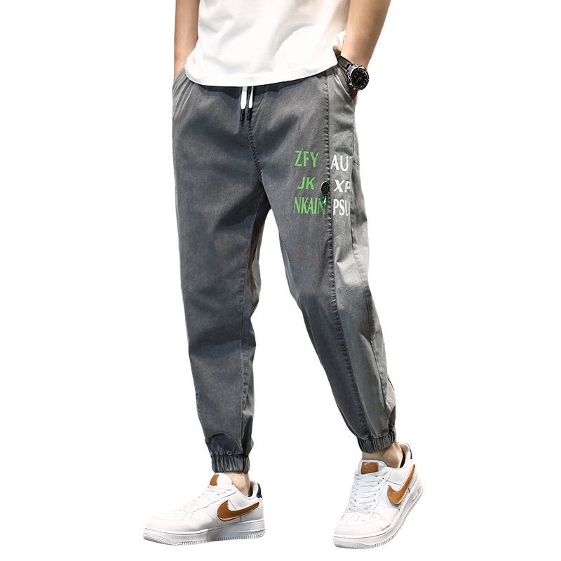 Quần Jean jogger Ống Rộng Phối Màu Thời Trang Xuân Hè Hàng Mới Size S 2022 Cho Nam