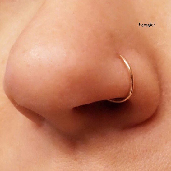 1 Khuyên Mũi Bằng Thép Mỏng 0.8mm