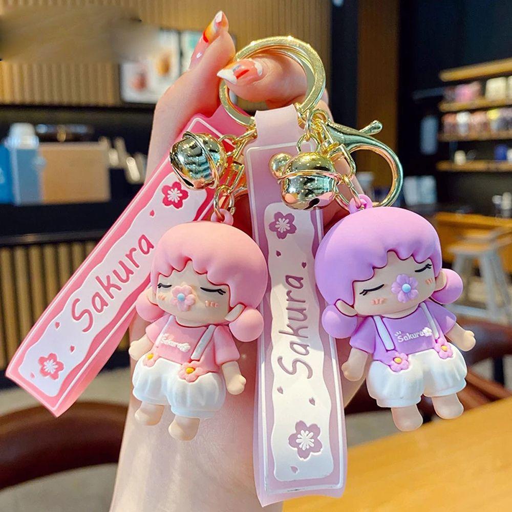 Móc Khóa Hình Búp Bê Sakura Dễ Thương