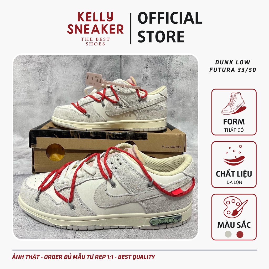 Giày Thể Thao Sneaker Dunk OW x Futura Phối Màu 33/50 - Bản Cao Cấp (Ảnh Thật + Hàng Sẵn)