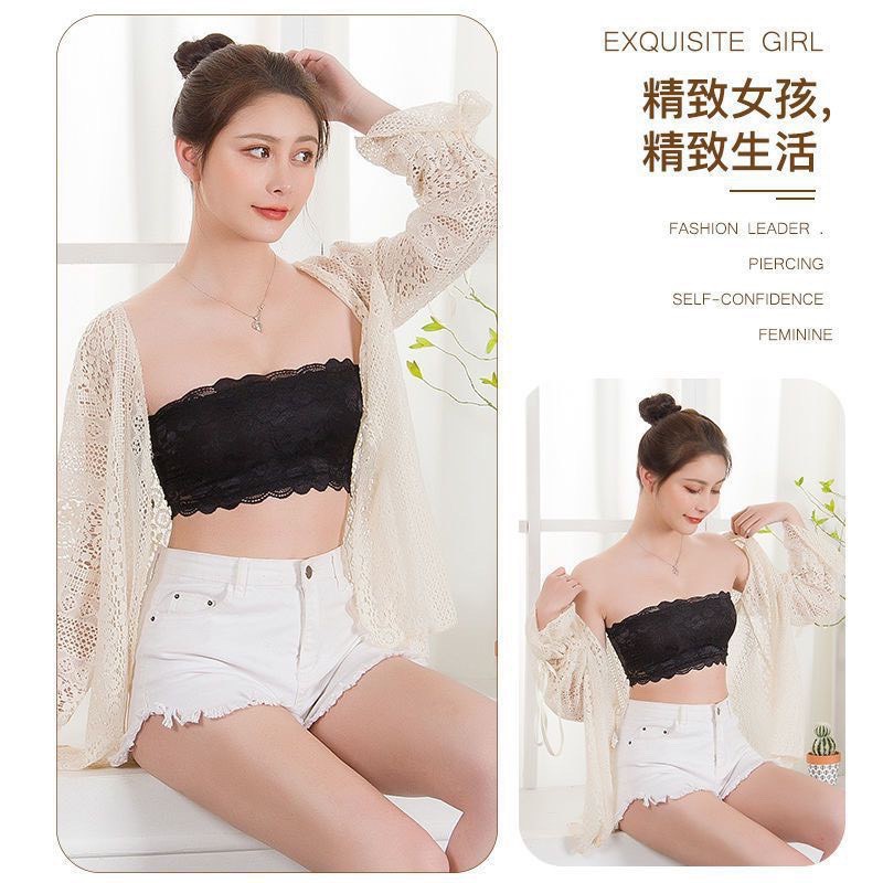 Áo Bra Ren Hoa Không Dây Có Móc Cài