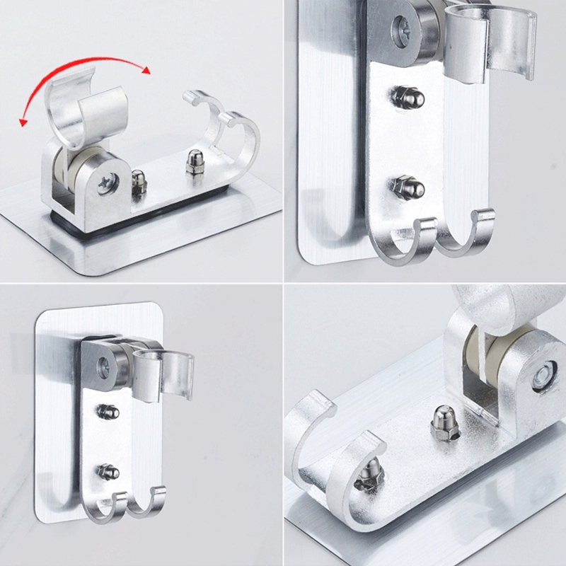 Giá Đỡ Đầu Vòi Hoa Sen Gắn Tường Tự Dính Tùy Chỉnh Tiện Dụng Cho Nhà Tắm