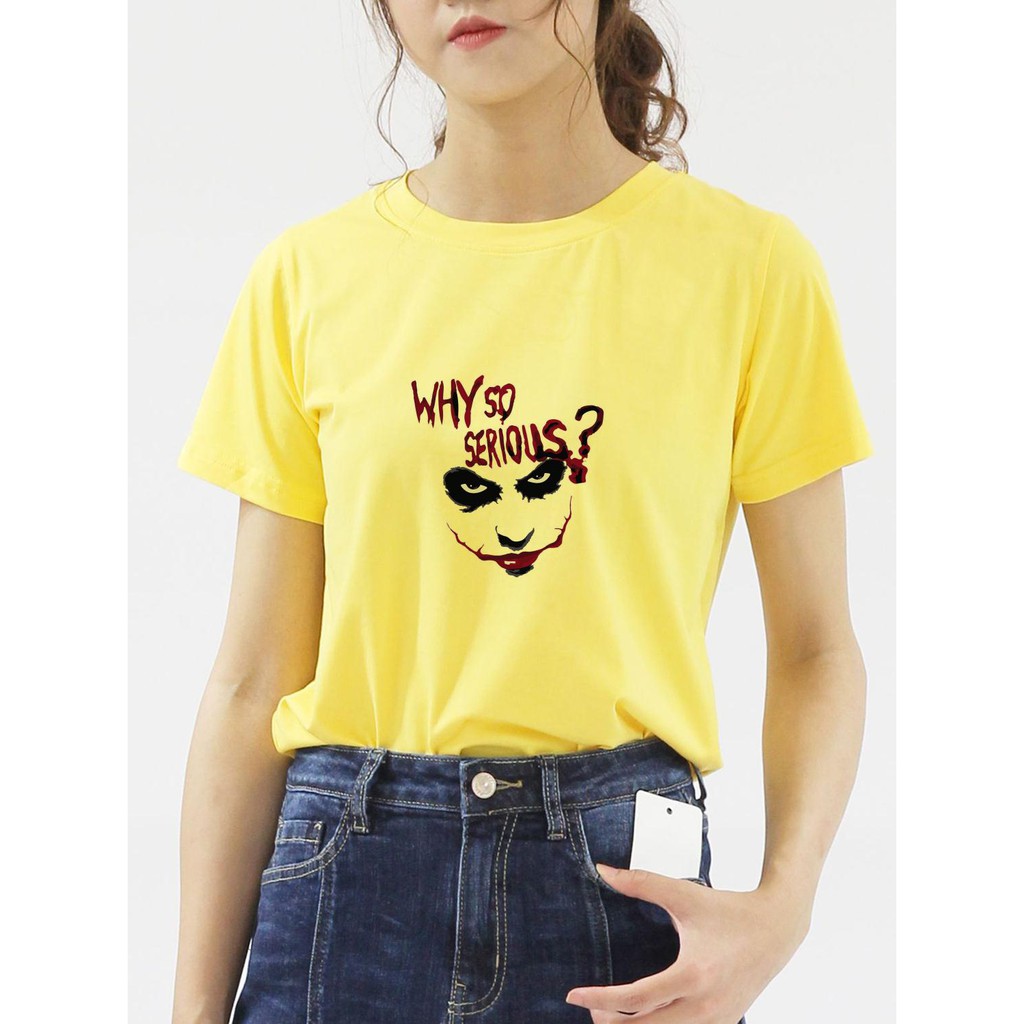ÁO THUN NAM NỮ AT1849 WHY SO SERIOUS JOKER COMIC THỜI TRANG AOMI unisex PHONG CÁCH CÁ TÍNH ĐẸP