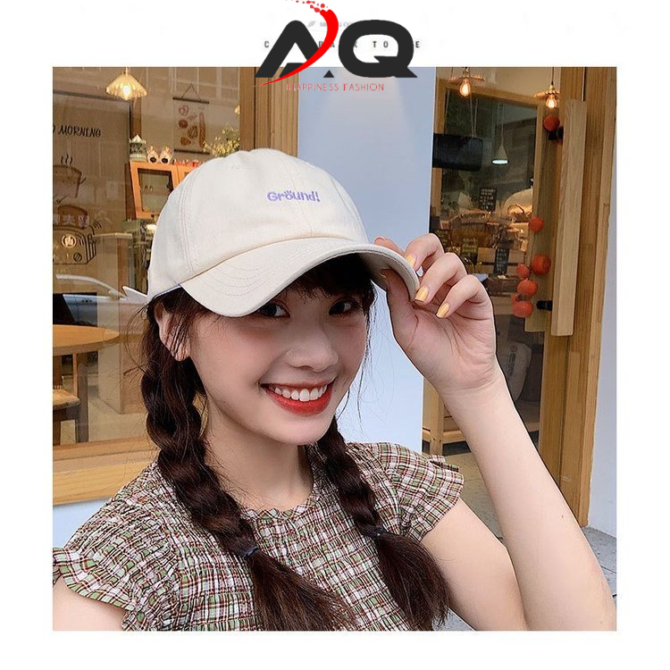 Mũ Lưỡi Trai GROUND nam nữ Nón Lưỡi Trai Phong Cách Nón Kết Form Mềm Vải Cotton 1 Lớp Hot Trend
