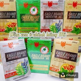 Dầu gió xanh con ó 2 nắp 24ml mỹ,dầu gió vàng,trắng, xanh mỹ date mới