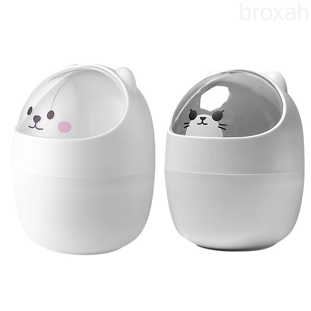 Thùng rác mini dễ thương để bàn có nắp lật W&amp;G (không đi kèm miếng dán)