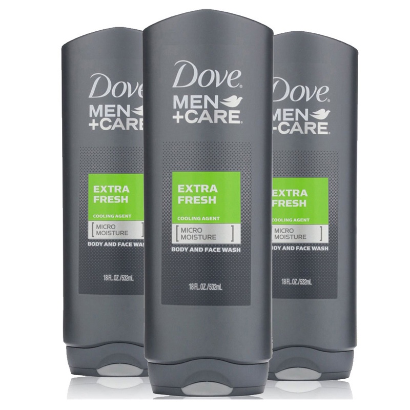 Gel tắm và rửa mặt Dove Men + Care - Extra Fresh, 532ml