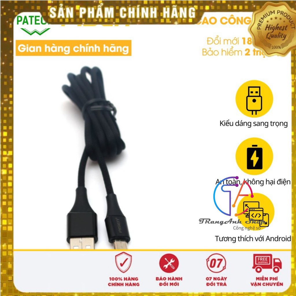 [ FREE SHIP ] Cáp Pisen Micro USB 2.4A 1200mm - Hàng chính hãng