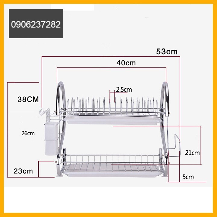 Kệ để chén bát bằng inox 3 tầng, 2 tầng cao cấp, giá úp bát gia đình