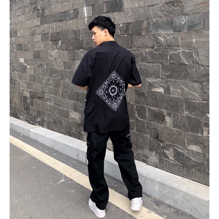 Áo sơ mi Hiphop Unisex nam nữ ngắn tay Bandana Shirt Localbrand