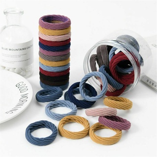 Set 20 dây buộc tóc co giãn màu đen cho nữ
