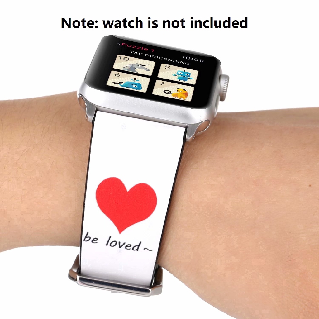 【Apple Watch Strap】Dây đeo bằng da đáng yêu 38mm / 42mm / 40mm / 44mm cho đồng hồ Apple Watch Series 6/se/5/4/3/2/1