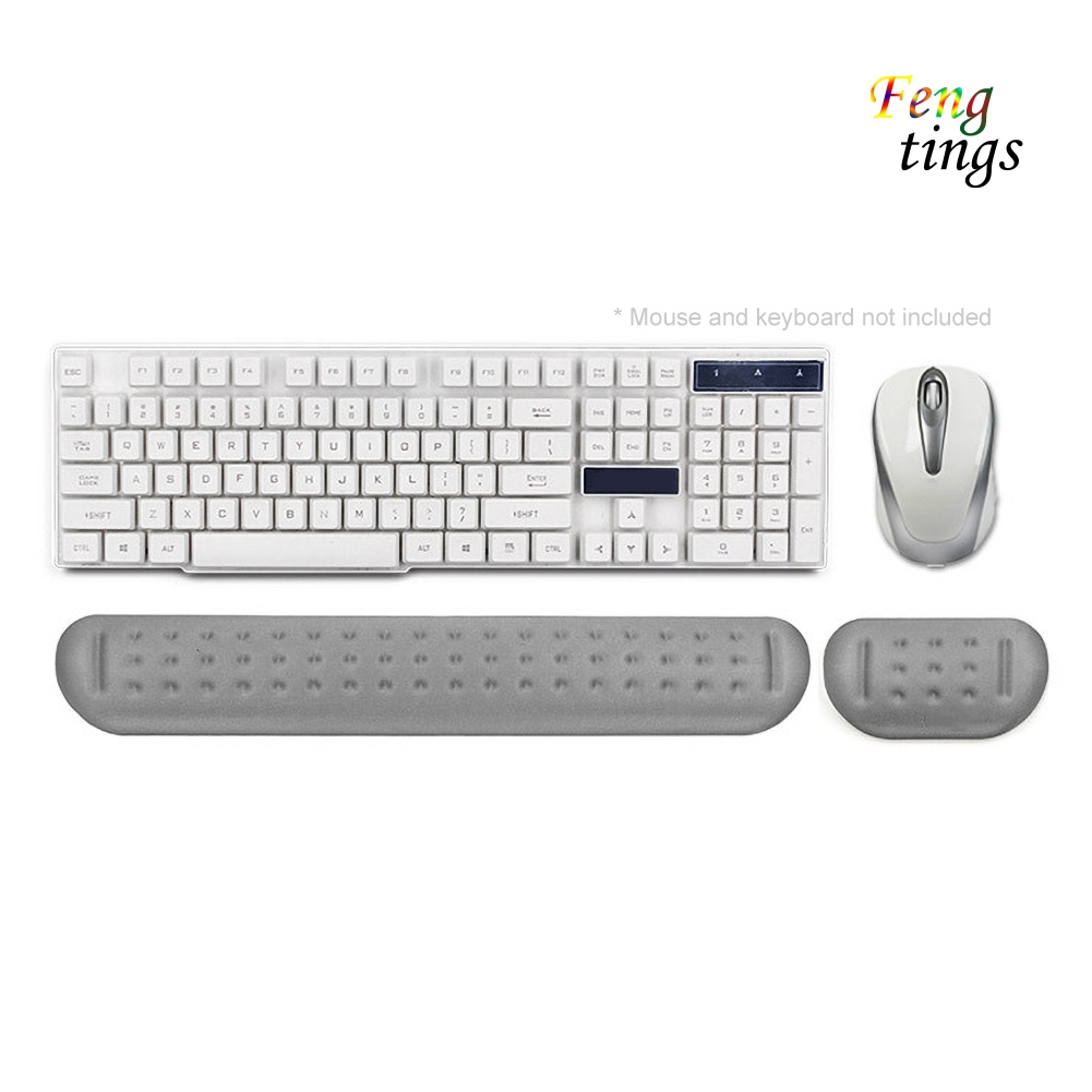 Miếng đệm lót chuột bàn phím bằng cao su non hỗ trợ thư giãn cổ tay bàn tay cho văn phòng