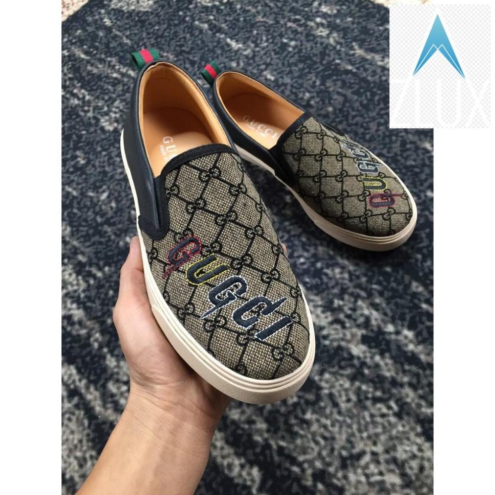 Giày Lười Nam Slipon GC- Vải Cao Cấp vs Da Bò-G1 🚴🏇
