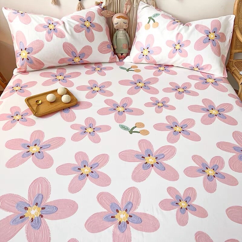 Ga gối cotton hàng nhập khẩu 100% cotton, set ga gối mềm mịn mát hàng loại 1