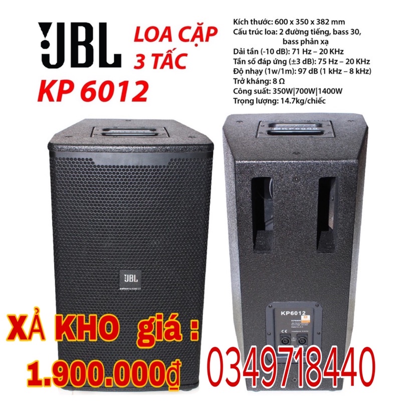Loa Full 30 JBL KP6012 côn 51  từ kép 126/120