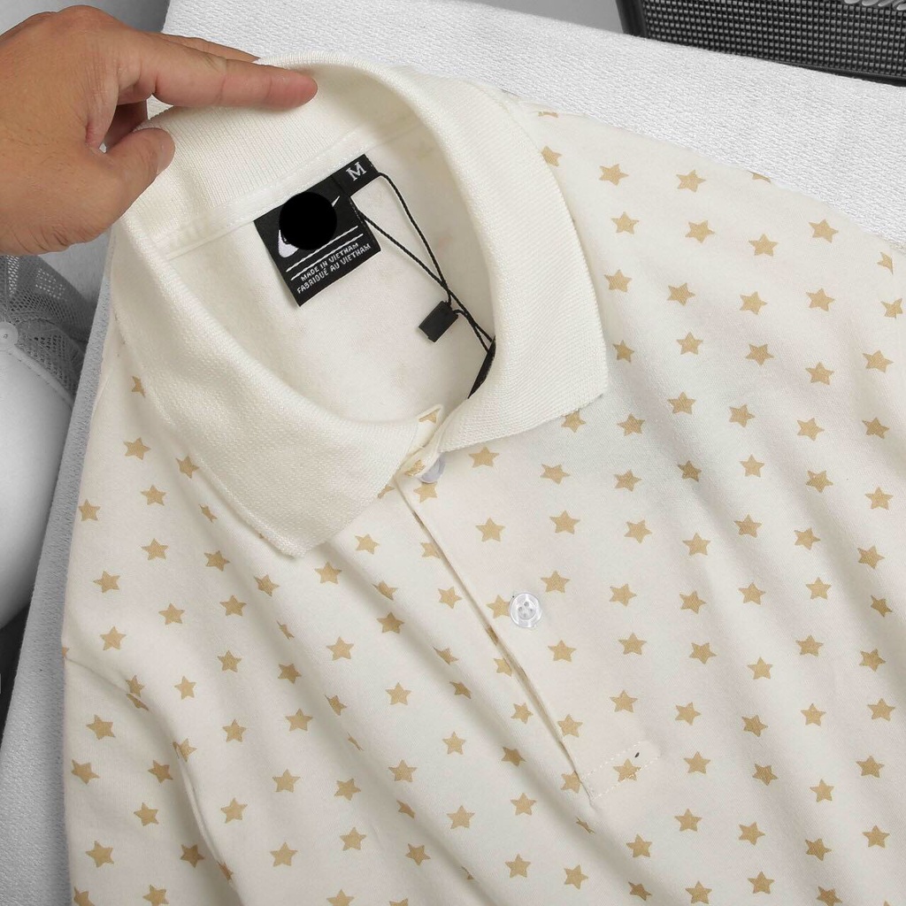 Áo thun Polo nam họa tiết 5M - chất vải cotton Polyamide thoáng mát, form basic thoải mái