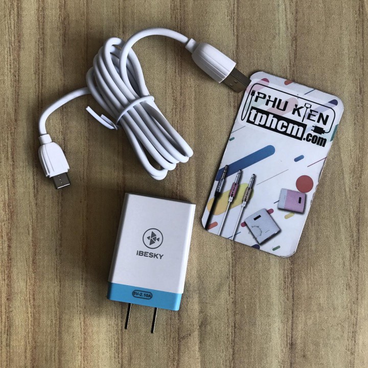 Bộ Sạc - Cáp iBesky CS15-TC 2.1A Smart Charge Kèm cáp Type C