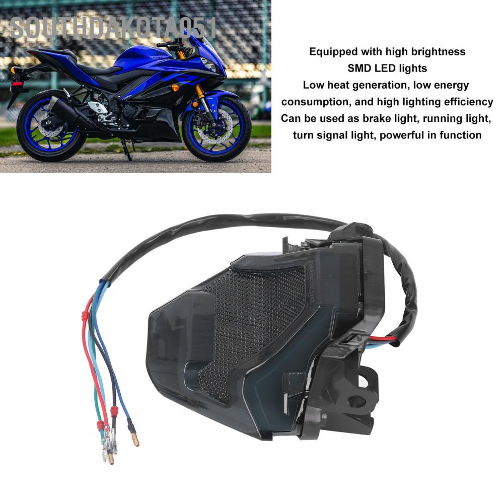 Southdakota051 Đèn hậu LED tích hợp cho xe máy báo rẽ phía sau phanh Y15ZR MXKING150 EXCITER150