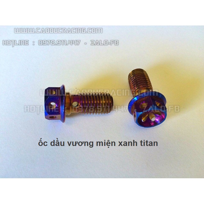 ốc dây dầu đục lỗ vương miện thái lan xanh titan