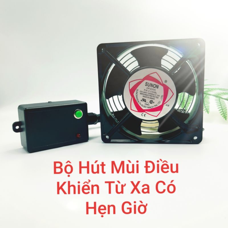 Bộ Quạt Điều Khiển Từ Xa Có Hẹn Giờ Bật Tắt 220V Ứng Dụng Tản Nhiệt, Hút Mùi Thú Cứng, Thông Gió Thoáng Khí